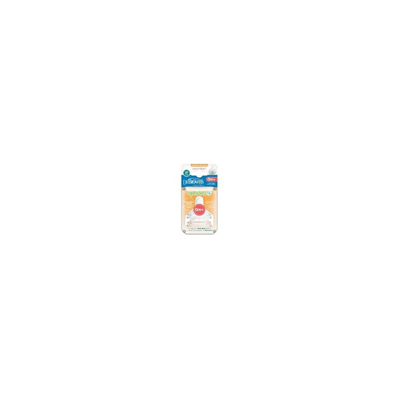 DR BROWNS Tétines Cole large L1 (0mois+) pack de 2