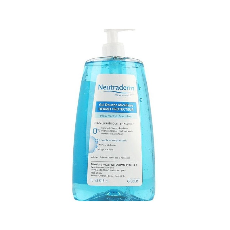 NEUTRADERM GEL DOUCHE MICELLAIRE DERMO APAISANT 1L (dermoprotecteur)